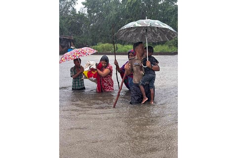 Flooded Pakadia Bengali area